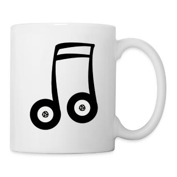 Nimmt als musikalische Note auf - Tasse - Weiß - Rechts