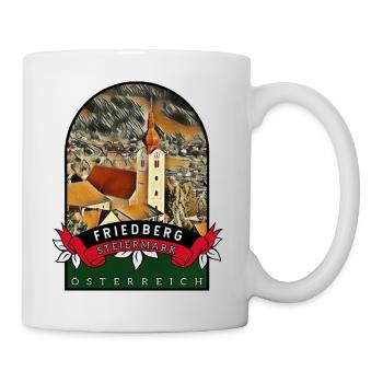 Friedberg Steiermark Österreich Souvenir - Tasse - Weiß - Rechts
