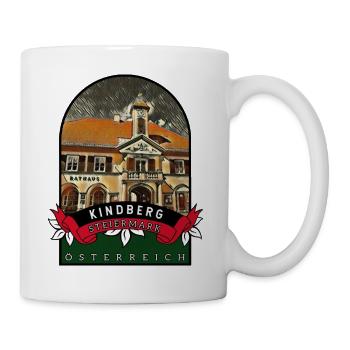 Kindberg Steiermark Österreich Souvenir - Tasse - Weiß - Rechts