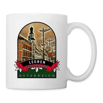Leoben Steiermark Österreich Souvenir - Tasse - Weiß - Rechts