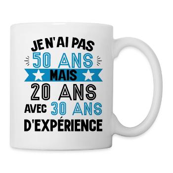 Cadeau anniversaire 50 ans rigolo homme - Mug blanc - blanc - Droite