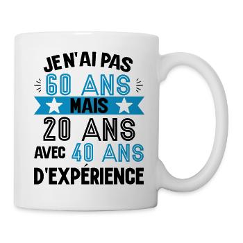 Cadeau anniversaire 60 ans rigolo homme - Mug blanc - blanc - Droite