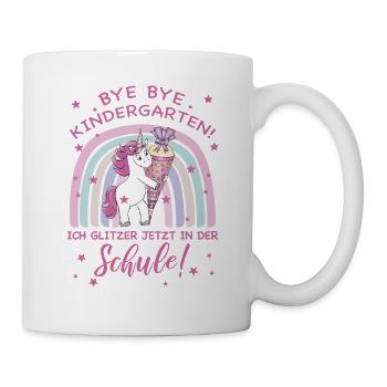 Einhorn Kindergarten Schule - Tasse - Weiß - Rechts