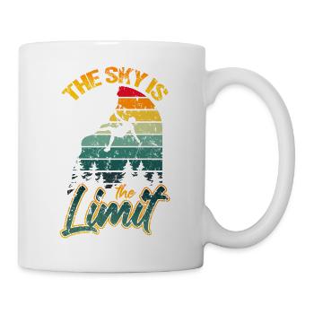 Escalade rétro Le ciel est la limite drôle - Mug blanc - blanc - Droite