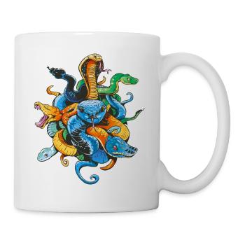 Schlangenbesitzer Reptilienpfleger Retro - Tasse - Weiß - Rechts