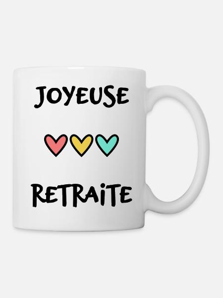 RETRAITE. BONNE RETRAITE. JOYEUSE RETRAITE - Mug blanc - blanc