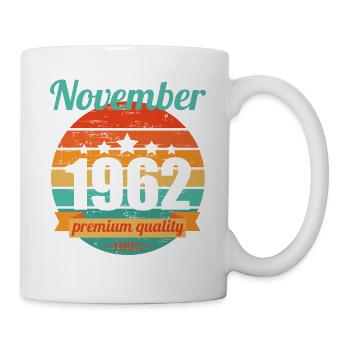Born November 1962 60 years 60s 60th birthday - Mug - white - Right