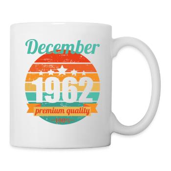 Born December 1962 60 years 60s 60th birthday - Mug - white - Right