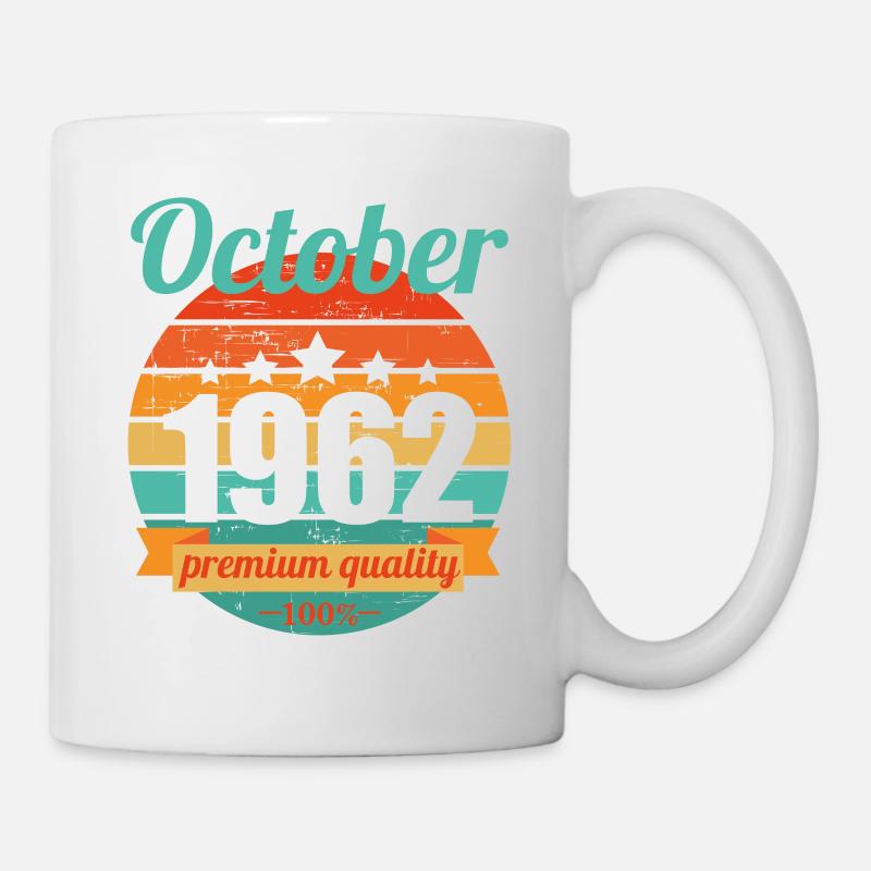 Born October 1962 60 years 60s 60th birthday - Mug - white