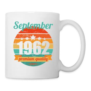 Born September 1962 60 years 60s 60th birthday - Mug - white - Right