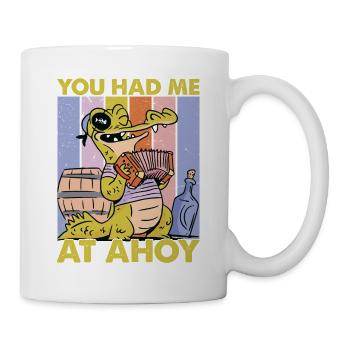 You Had Me At Ahoy - Pirate - Niedlicher Alligator - Tasse - Weiß - Rechts