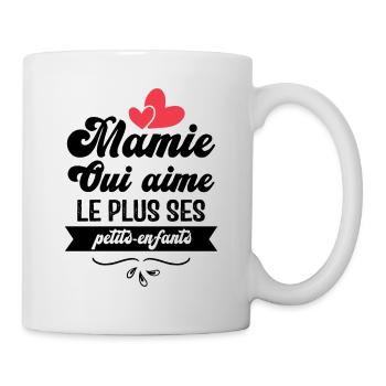 Mamie qui aime le plus ses petits enfants - Mug blanc - blanc - Droite