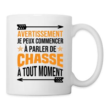Je Peux Commencer À Parler De Chasse À Tout Moment - Mug blanc - blanc - Droite