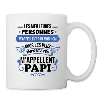 Importantes personnes m'appellent papi - Mug blanc - blanc - Droite