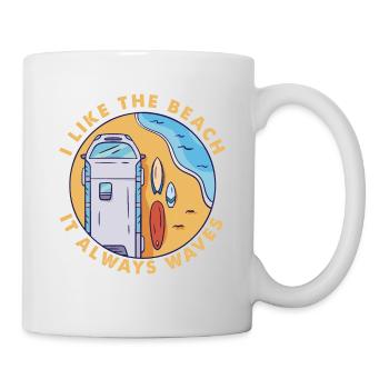J’aime la plage, elle fait toujours des vagues - Surf - Surf - Mug blanc - blanc - Droite