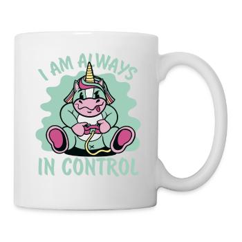 Je suis toujours aux commandes - Unicorn - Jeux vidéo - Mug blanc - blanc - Droite