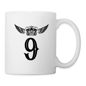 9 Zahl Krone - Tasse - Weiß - Rechts