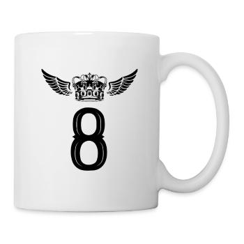 8 Zahl Krone - Tasse - Weiß - Rechts