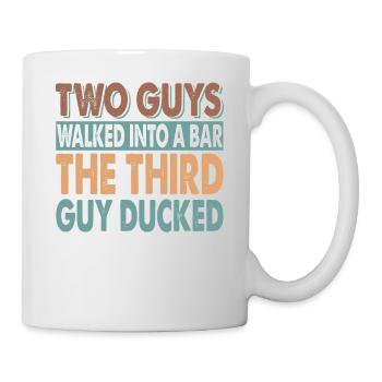 Deux gars sont entrés dans un bar - Papa Jokes - Bière - Mug blanc - blanc - Droite