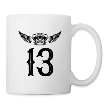 13 Zahl Krone - Tasse - Weiß - Rechts