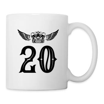 Couronne de 20 chiffres - Mug blanc - blanc - Droite