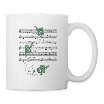 Frog Banjo Partition De Musique Cadeau - Mug blanc - blanc - Droite
