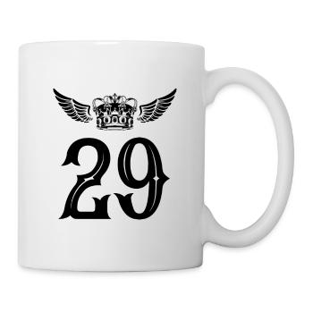 29 Zahl Krone - Tasse - Weiß - Rechts
