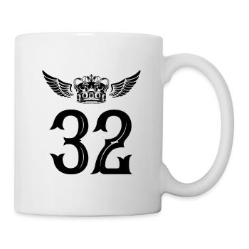 32 Number crown - Mug - white - Right