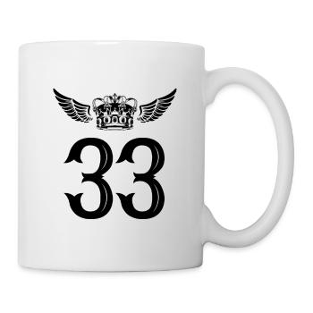 33 Couronne numérique - Mug blanc - blanc - Droite