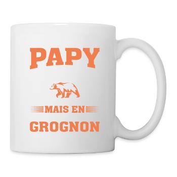 Papy Ours Plus Grognon Anniversaire Noël Cadeau - Mug blanc - blanc - Droite