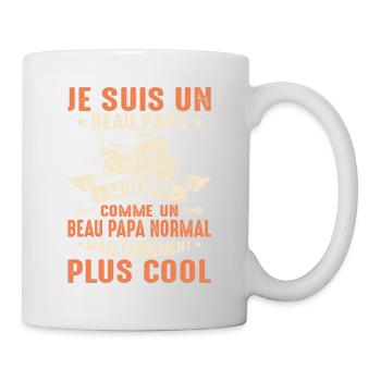 Beau-papa Motard Moto Sport Fête Des Pères Cadeau - Mug blanc - blanc - Droite