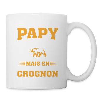 Papy Ours Plus Grognon Anniversaire Noël Cadeau - Mug blanc - blanc - Droite