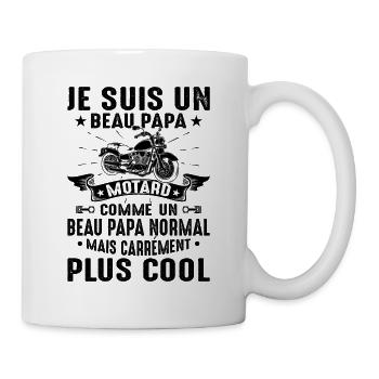 Beau-papa Motard Moto Sport Fête Des Pères Cadeau - Mug blanc - blanc - Droite