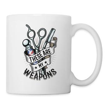 Ce sont mes armes dans le salon de coiffure - Mug blanc - blanc - Droite