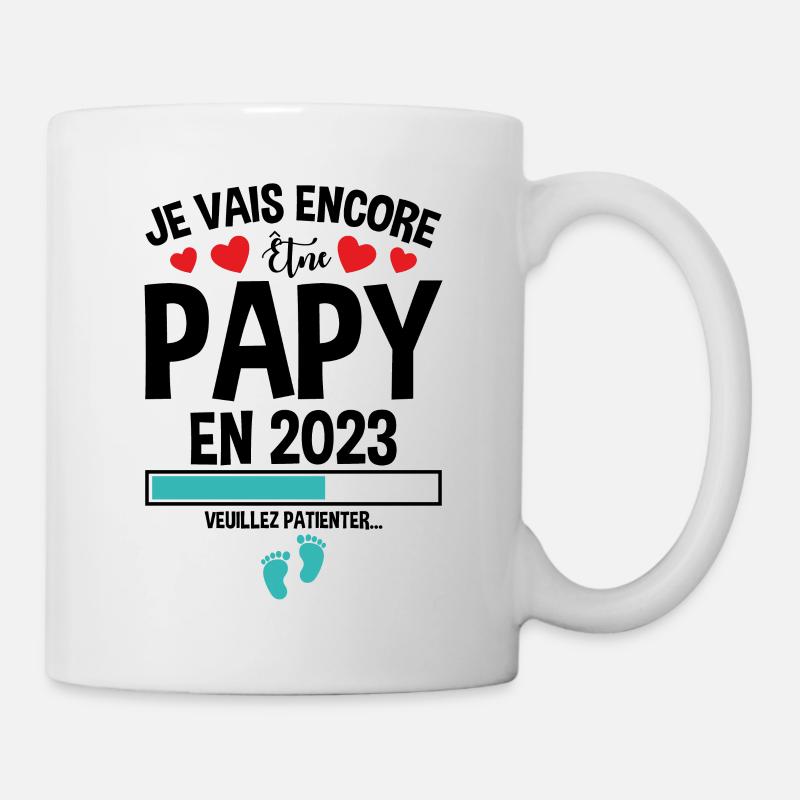 Je Vais Encore Être Papy En 2023 Cadeau Enceinte - Mug blanc - blanc