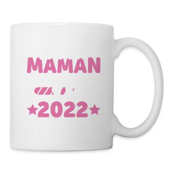 Future Maman 2022 Enceinte Idée Cadeau Amour Coeur - Mug blanc - blanc - Droite