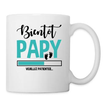Bientôt Papy Idée Cadeau Citation Grossesse Papi - Mug blanc - blanc - Droite