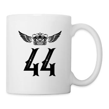 44 Zahl Krone - Tasse - Weiß - Rechts