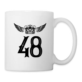 48 Zahl Krone - Tasse - Weiß - Rechts