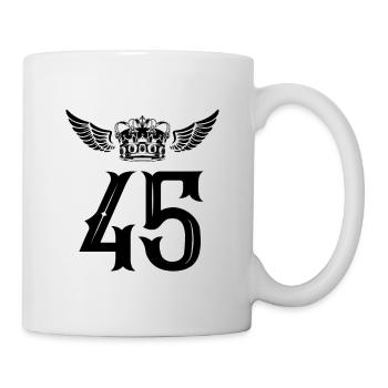 45 Couronne numérique - Mug blanc - blanc - Droite