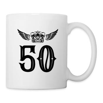 Couronne de 50 numéros - Mug blanc - blanc - Droite
