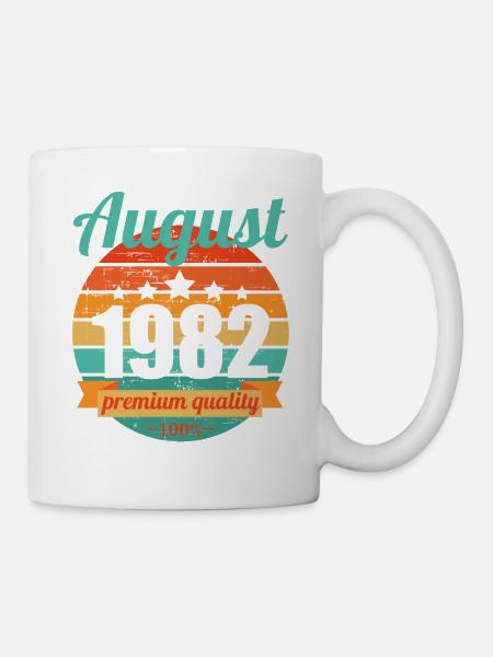 Né en août 1982 40 ans 40s 40e anniversaire - Mug blanc - blanc