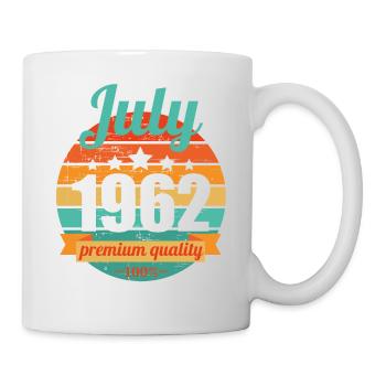 Born July 1962 60 years 60s 60th birthday - Mug - white - Right