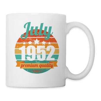 Born July 1952 70 years 70s 70th birthday - Mug - white - Right