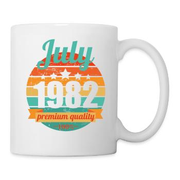 Né en juillet 1982 40 ans 40s 40e anniversaire - Mug blanc - blanc - Droite
