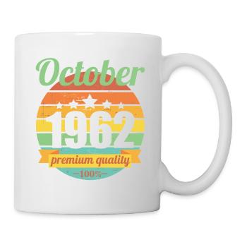 Born October 1962 60 years 60s 60th birthday - Mug - white - Right