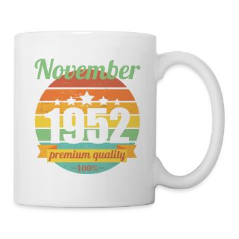 Born November 1952 70 years 70s 70th birthday - Mug - white - Right