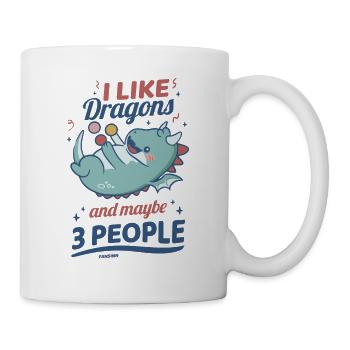 I Like Dragons And Maybe 3 People - Mug - white - Right