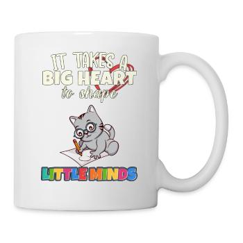 It Takes A Big Heart To Shape Little Minds Teacher - Mug - white - Right