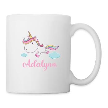 ADALYNN Pink Unicorn Novelty - Tasse - Weiß - Rechts